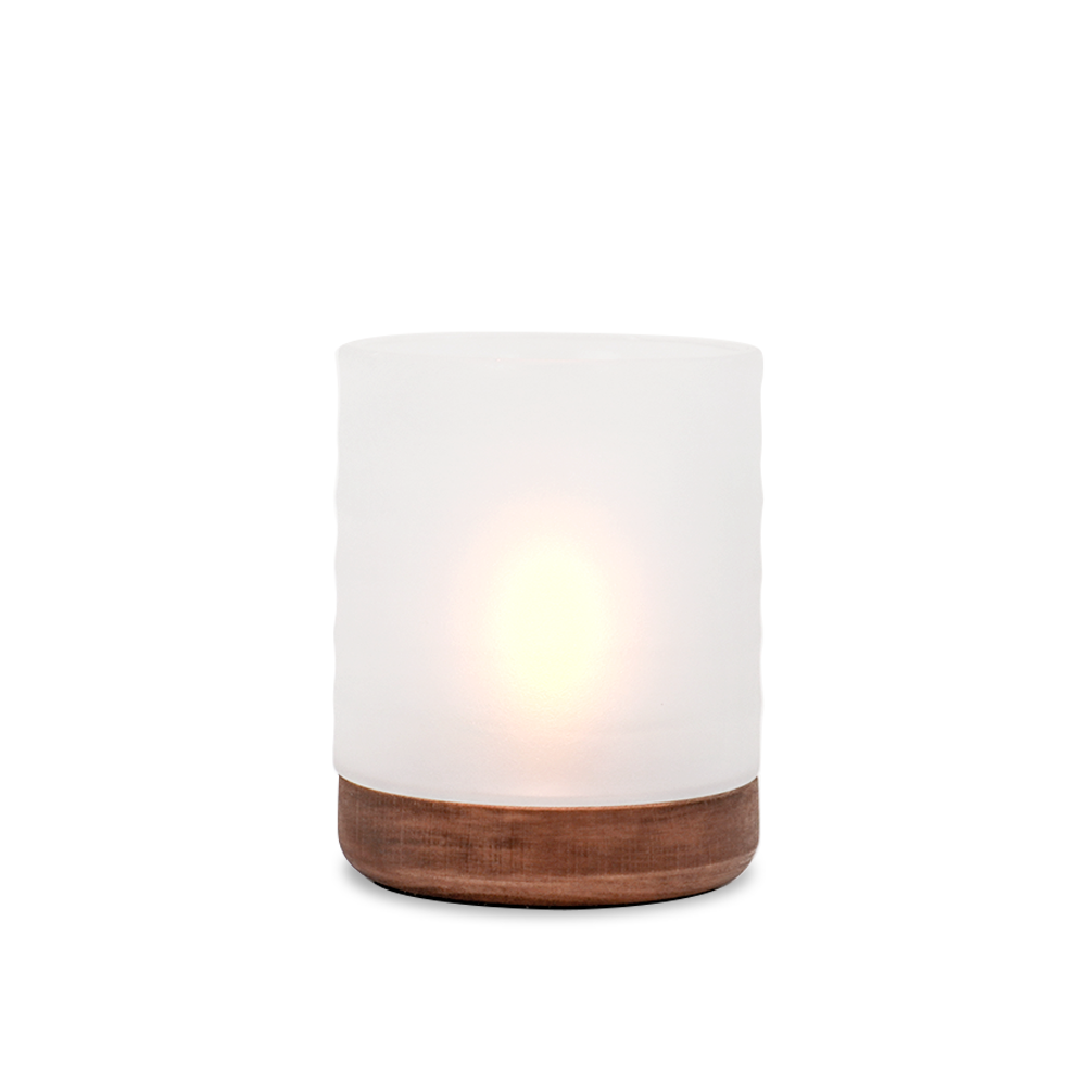 KANDLE_E-Flame table lamp_wooden base