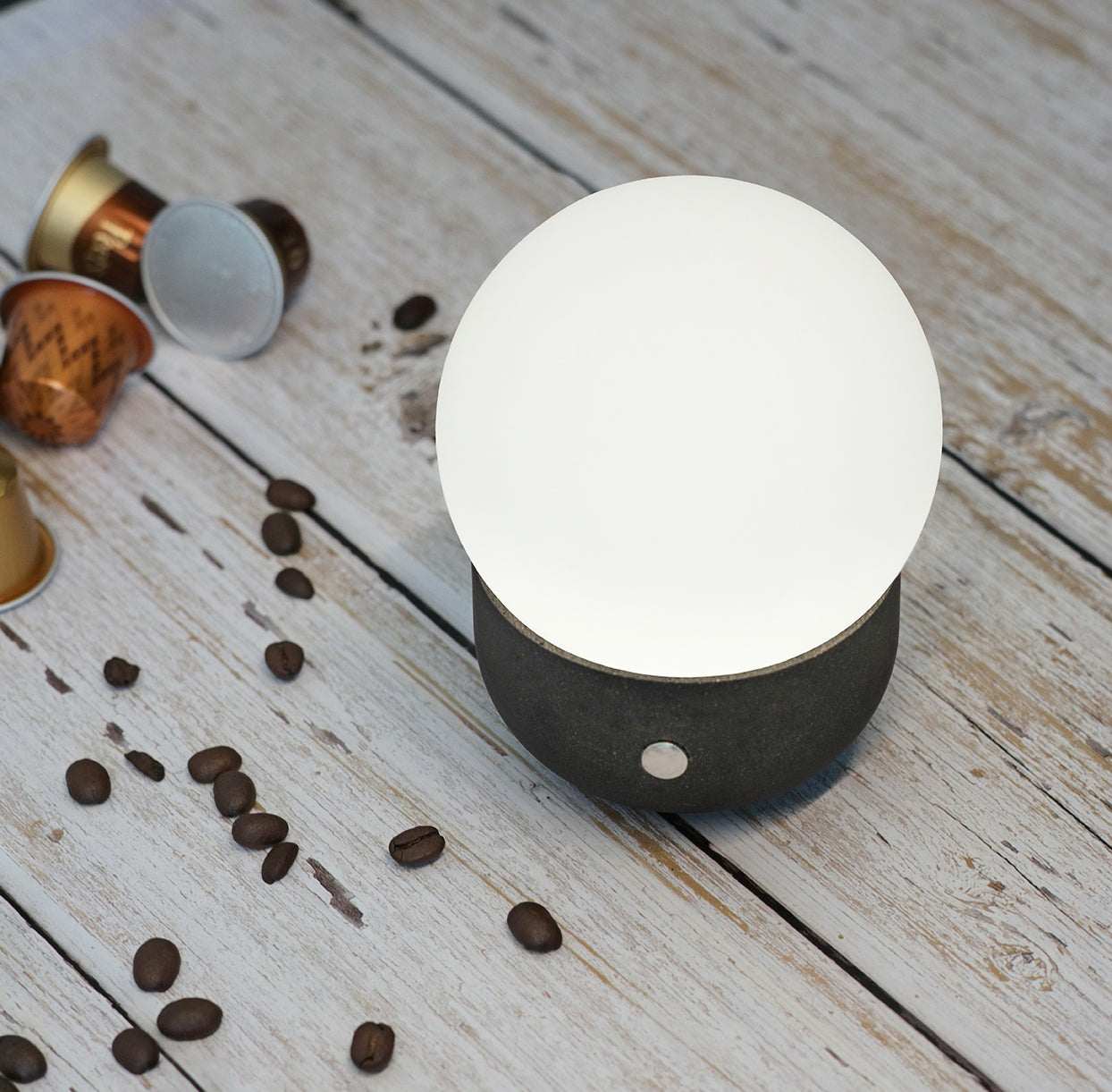 MOON- coffee grounds - biowaste material table lamp