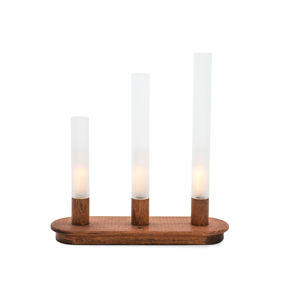 Everglow_wooden type flame light indoor