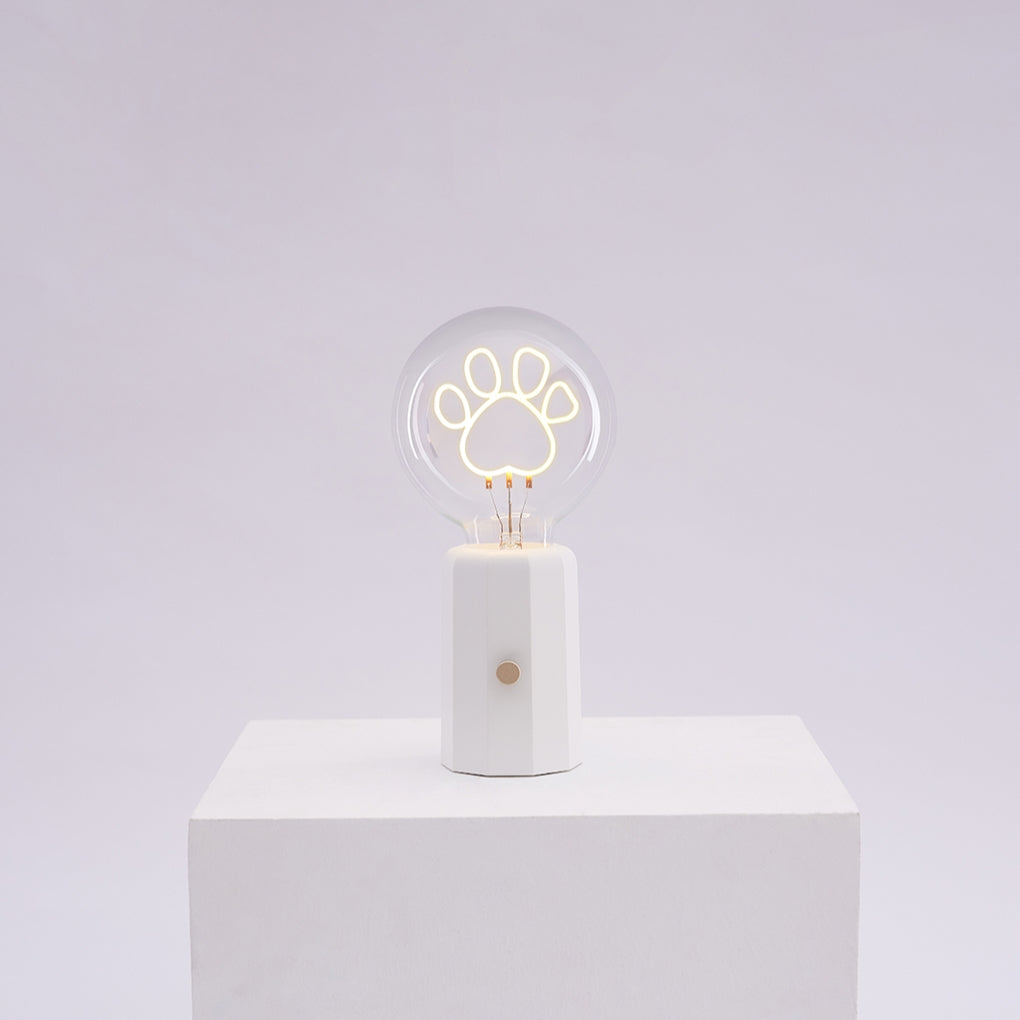 Bubble Series Table Lamp - Cat Paw - White Base