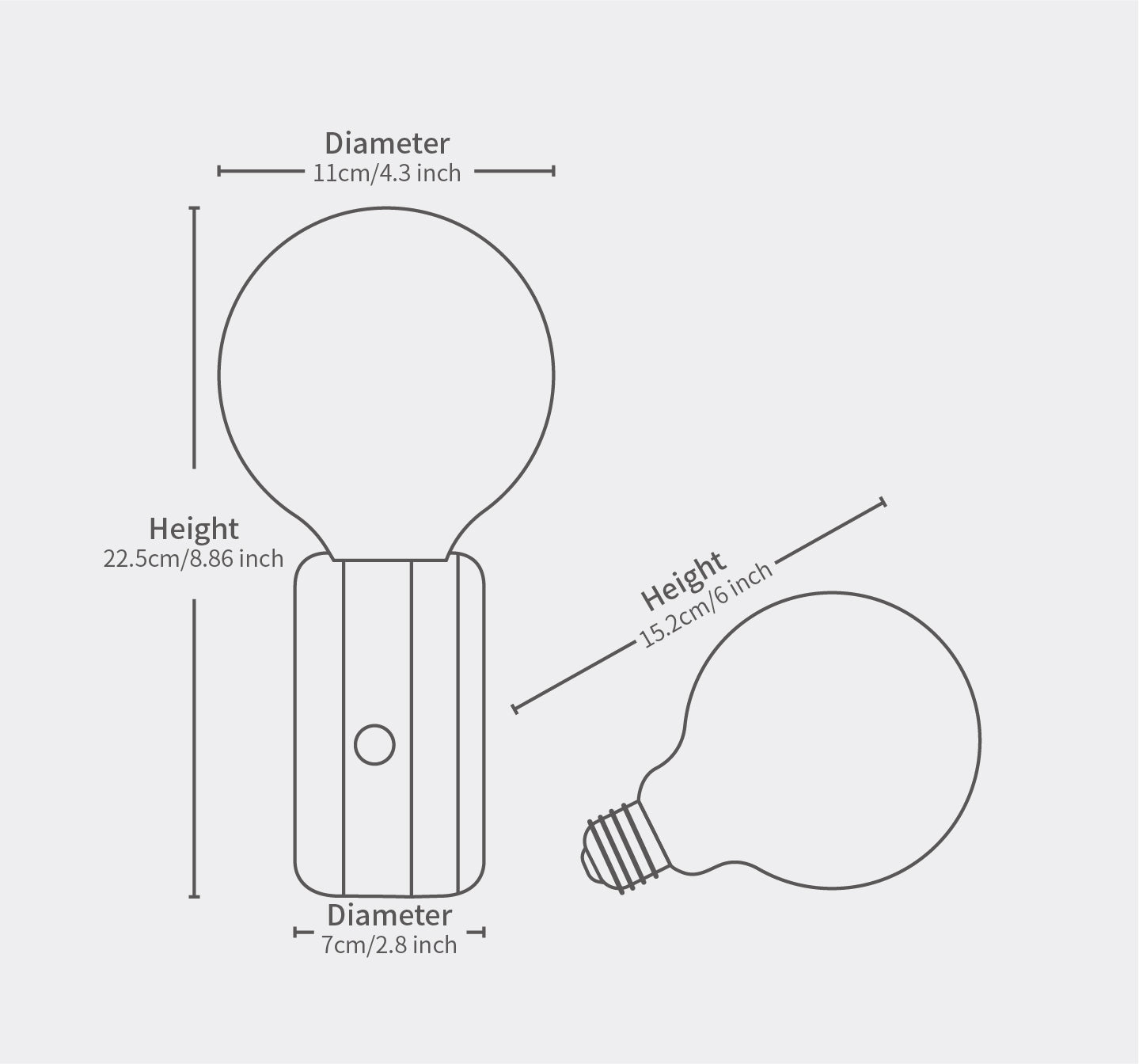 Bubble Series Table Lamp - @ - White Base