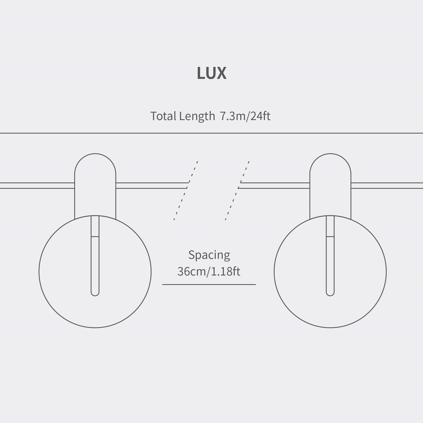 LANOVA-Indoor String Lights-LUX-24ft